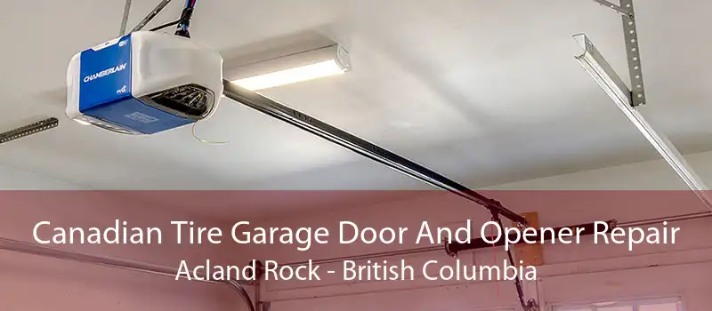 Canadian Tire Garage Door And Opener Repair Acland Rock - British Columbia
