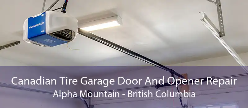 Canadian Tire Garage Door And Opener Repair Alpha Mountain - British Columbia