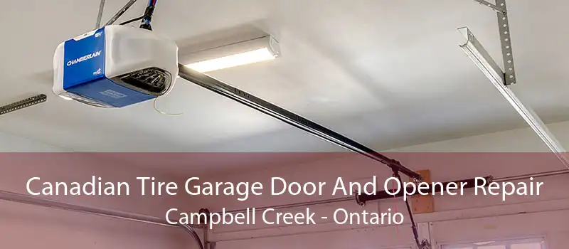 Canadian Tire Garage Door And Opener Repair Campbell Creek - Ontario