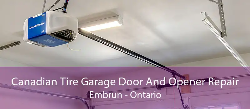 Canadian Tire Garage Door And Opener Repair Embrun - Ontario