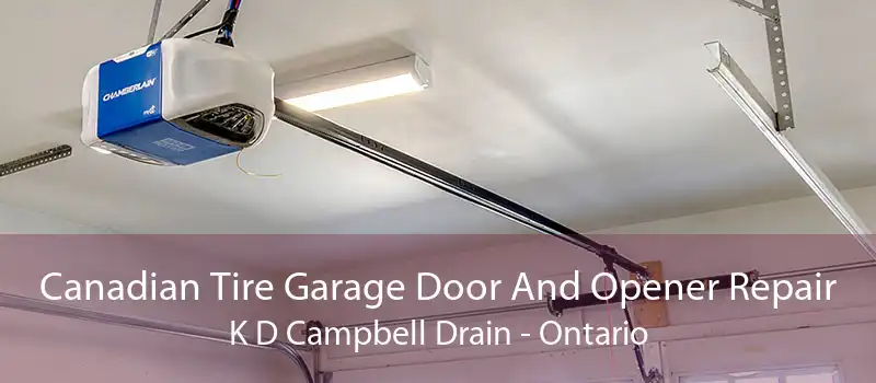 Canadian Tire Garage Door And Opener Repair K D Campbell Drain - Ontario