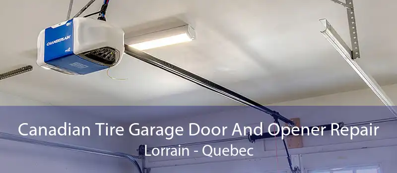 Canadian Tire Garage Door And Opener Repair Lorrain - Quebec