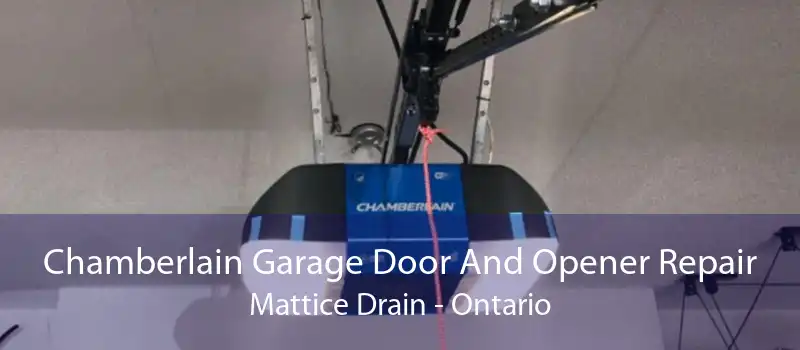 Chamberlain Garage Door And Opener Repair Mattice Drain - Ontario