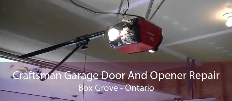 Craftsman Garage Door And Opener Repair Box Grove - Ontario