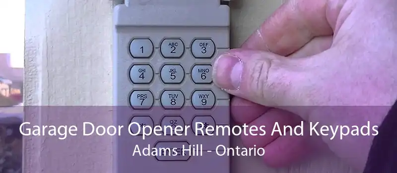 Garage Door Opener Remotes And Keypads Adams Hill - Ontario