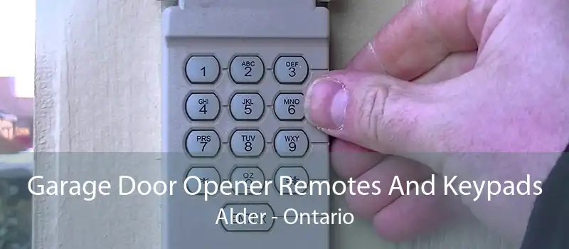 Garage Door Opener Remotes And Keypads Alder - Ontario