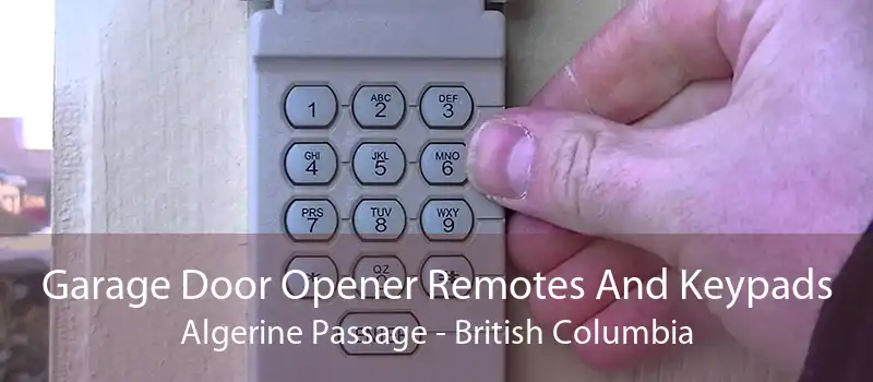 Garage Door Opener Remotes And Keypads Algerine Passage - British Columbia