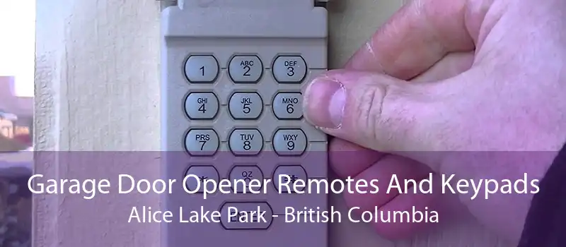 Garage Door Opener Remotes And Keypads Alice Lake Park - British Columbia