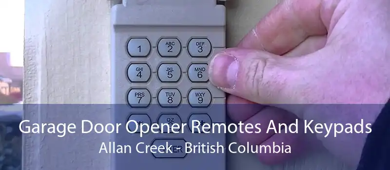 Garage Door Opener Remotes And Keypads Allan Creek - British Columbia