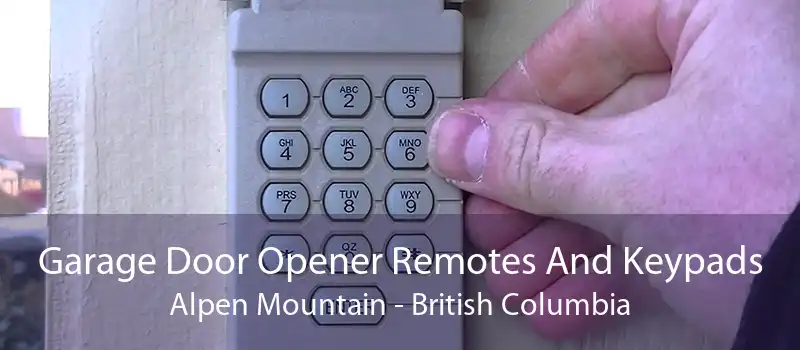 Garage Door Opener Remotes And Keypads Alpen Mountain - British Columbia