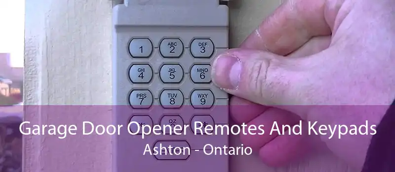 Garage Door Opener Remotes And Keypads Ashton - Ontario