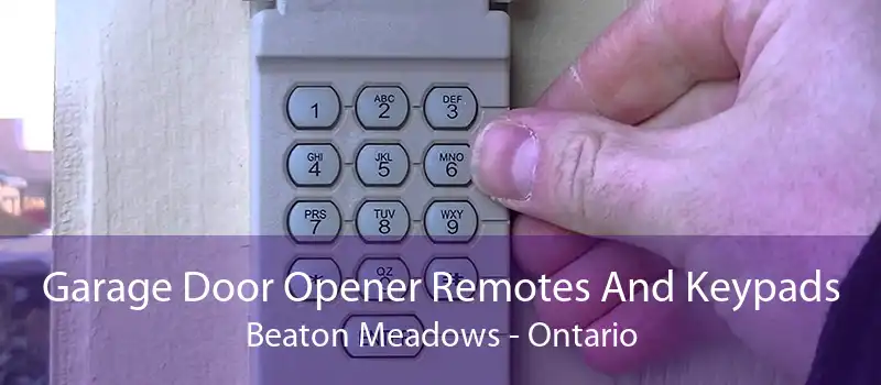 Garage Door Opener Remotes And Keypads Beaton Meadows - Ontario