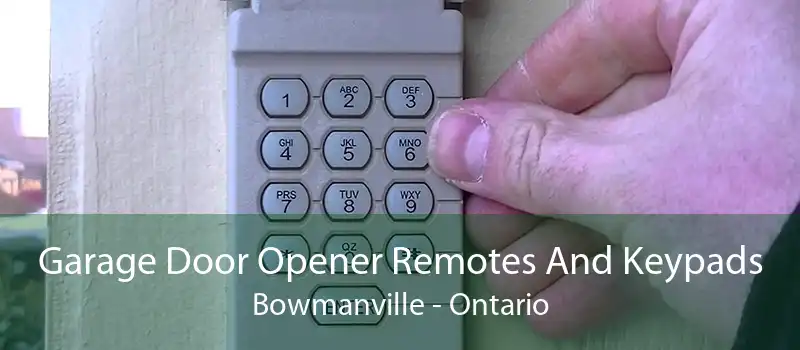 Garage Door Opener Remotes And Keypads Bowmanville - Ontario
