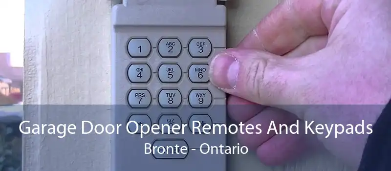 Garage Door Opener Remotes And Keypads Bronte - Ontario