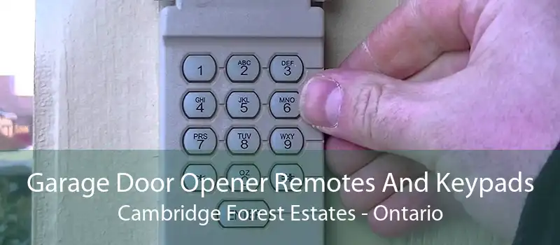 Garage Door Opener Remotes And Keypads Cambridge Forest Estates - Ontario