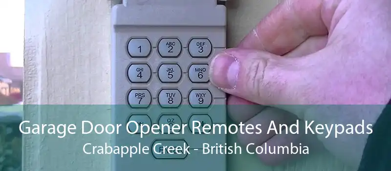Garage Door Opener Remotes And Keypads Crabapple Creek - British Columbia