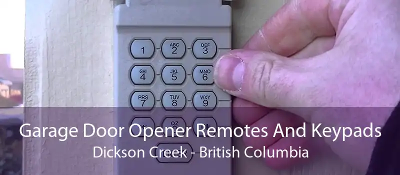 Garage Door Opener Remotes And Keypads Dickson Creek - British Columbia