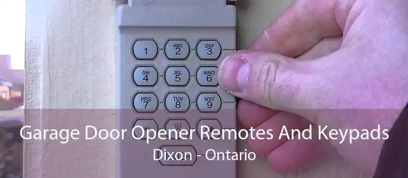 Garage Door Opener Remotes And Keypads Dixon - Ontario