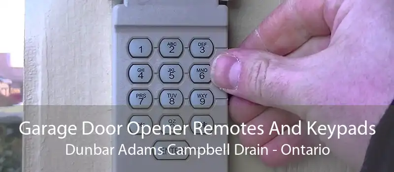 Garage Door Opener Remotes And Keypads Dunbar Adams Campbell Drain - Ontario