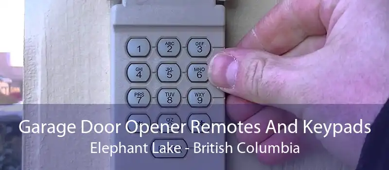Garage Door Opener Remotes And Keypads Elephant Lake - British Columbia