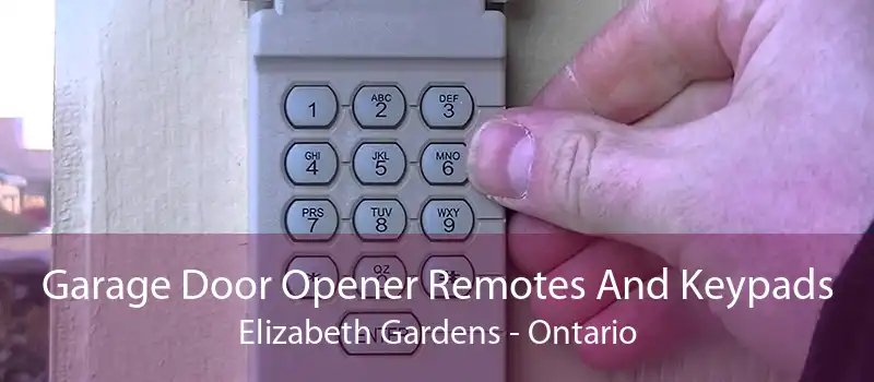 Garage Door Opener Remotes And Keypads Elizabeth Gardens - Ontario