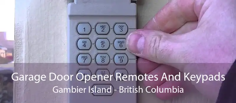 Garage Door Opener Remotes And Keypads Gambier Island - British Columbia