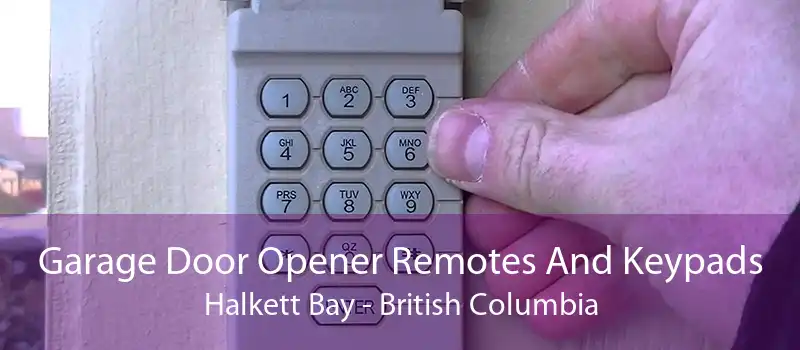 Garage Door Opener Remotes And Keypads Halkett Bay - British Columbia