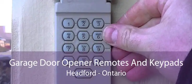 Garage Door Opener Remotes And Keypads Headford - Ontario