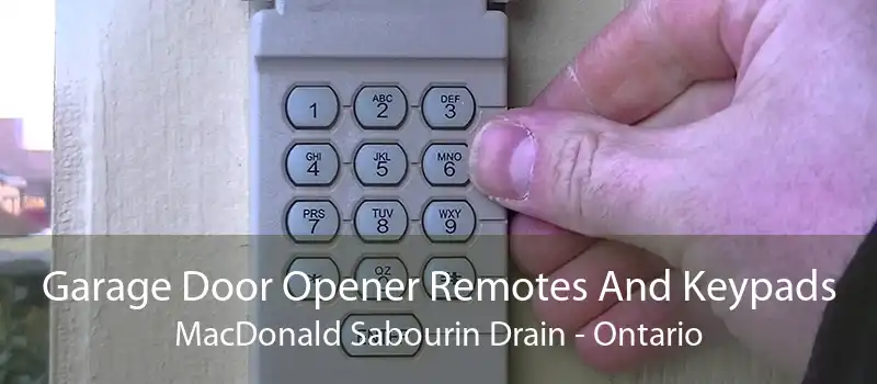 Garage Door Opener Remotes And Keypads MacDonald Sabourin Drain - Ontario