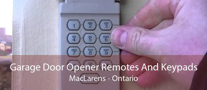 Garage Door Opener Remotes And Keypads MacLarens - Ontario