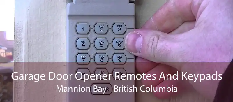 Garage Door Opener Remotes And Keypads Mannion Bay - British Columbia