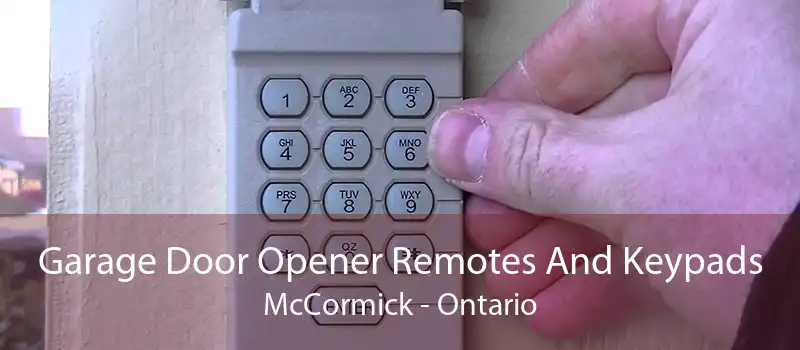 Garage Door Opener Remotes And Keypads McCormick - Ontario