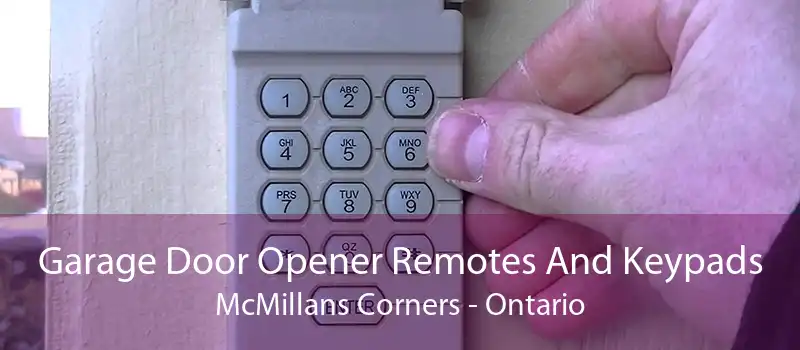 Garage Door Opener Remotes And Keypads McMillans Corners - Ontario
