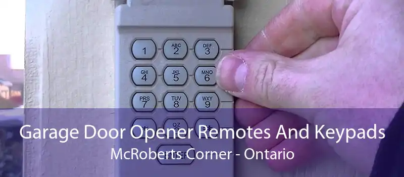 Garage Door Opener Remotes And Keypads McRoberts Corner - Ontario