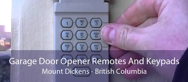 Garage Door Opener Remotes And Keypads Mount Dickens - British Columbia