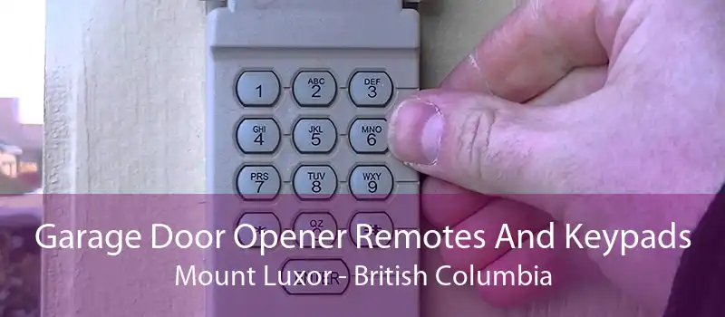 Garage Door Opener Remotes And Keypads Mount Luxor - British Columbia