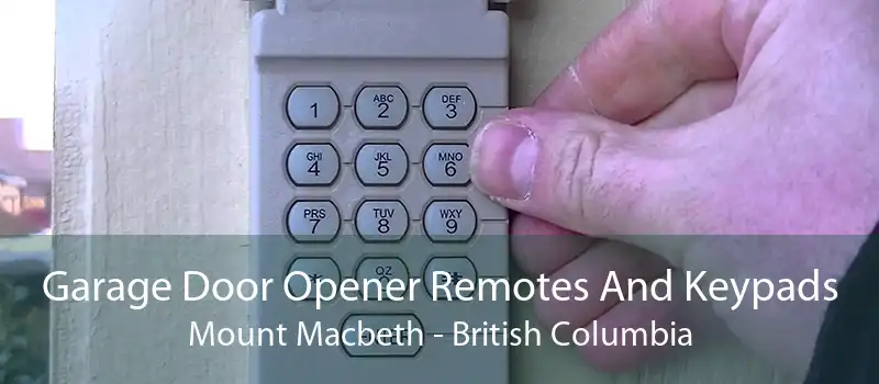 Garage Door Opener Remotes And Keypads Mount Macbeth - British Columbia