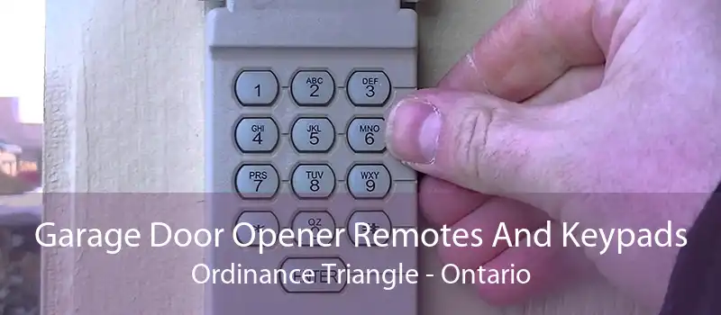 Garage Door Opener Remotes And Keypads Ordinance Triangle - Ontario