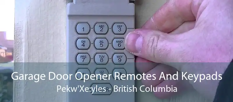 Garage Door Opener Remotes And Keypads Pekw'Xe:yles - British Columbia