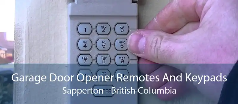 Garage Door Opener Remotes And Keypads Sapperton - British Columbia