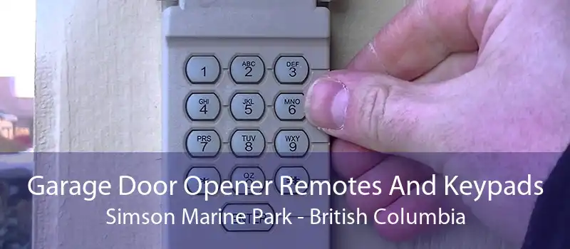 Garage Door Opener Remotes And Keypads Simson Marine Park - British Columbia