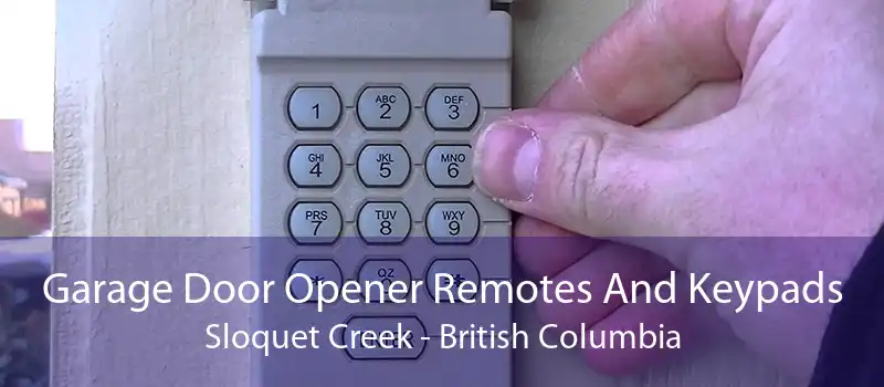 Garage Door Opener Remotes And Keypads Sloquet Creek - British Columbia