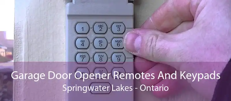 Garage Door Opener Remotes And Keypads Springwater Lakes - Ontario
