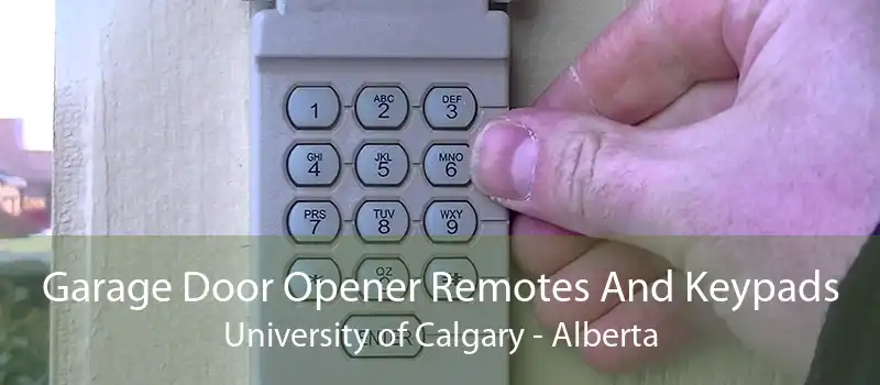 Garage Door Opener Remotes And Keypads University of Calgary - Alberta