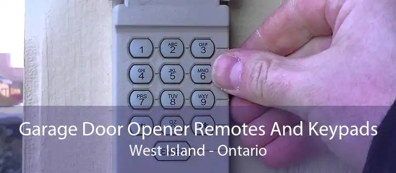 Garage Door Opener Remotes And Keypads West Island - Ontario
