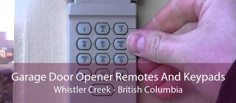 Garage Door Opener Remotes And Keypads Whistler Creek - British Columbia