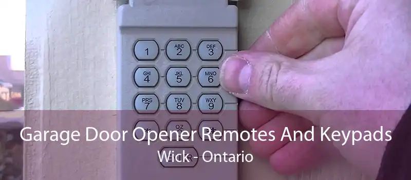 Garage Door Opener Remotes And Keypads Wick - Ontario