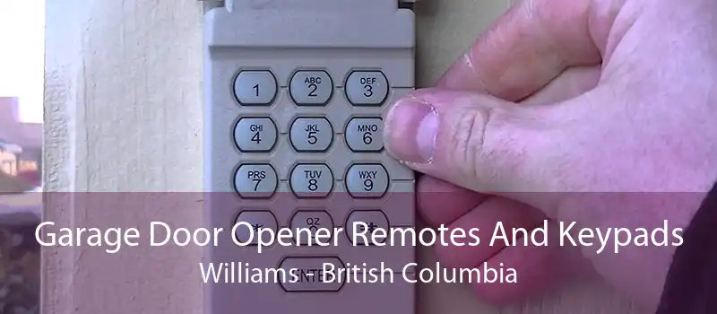Garage Door Opener Remotes And Keypads Williams - British Columbia