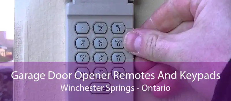 Garage Door Opener Remotes And Keypads Winchester Springs - Ontario