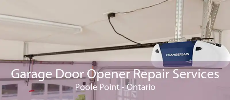 Garage Door Opener Repair Services Poole Point - Ontario